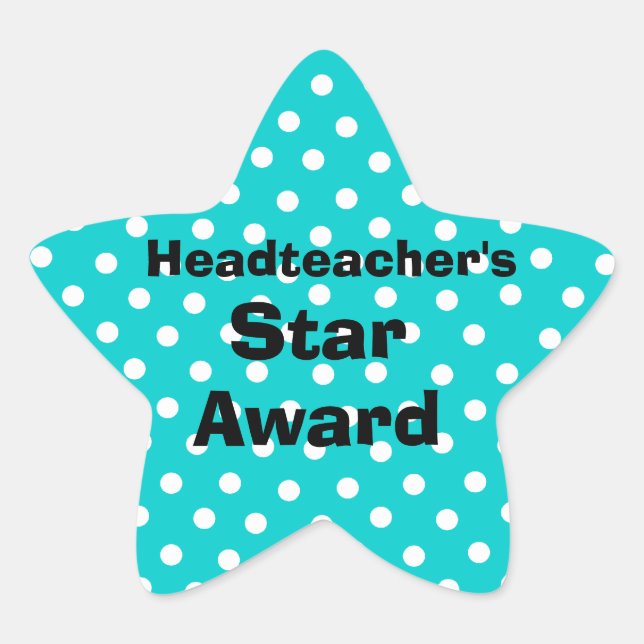 personalizable headteachers star award stickers (Front)