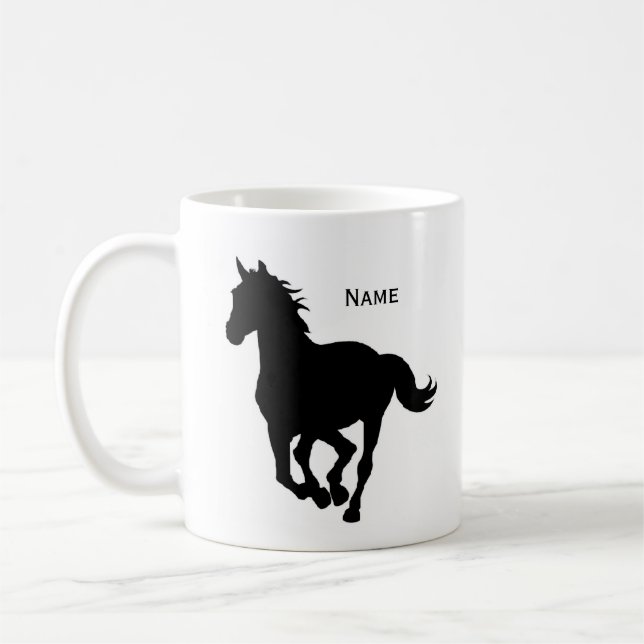 Personalizable Horse Coffee Mug (Left)