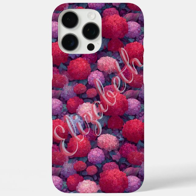 Personalizable hydrangea Photo Iphone Case For Her (Back)