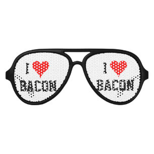 Personalizable i heart bacon party shades