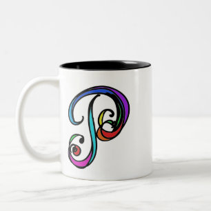 Personalizable Initial Letter P Mug