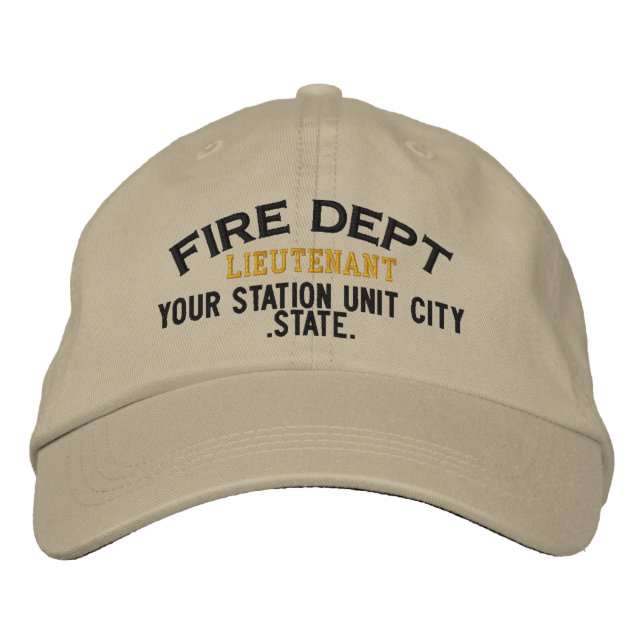 Personalizable Lieutenant Firefighter Hat (Front)