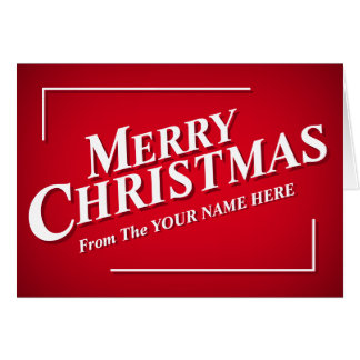 Personalizable Merry Christmas Greetings Card