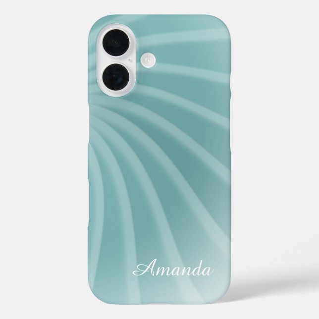 Personalizable - Modern Stylish Pastel Teal Green Case-Mate iPhone Case (Back)