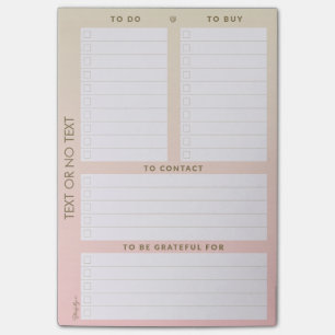 Personalizable Multiple To-Do List Pad Post-it Notes