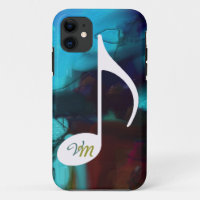 personalizable musical note blue