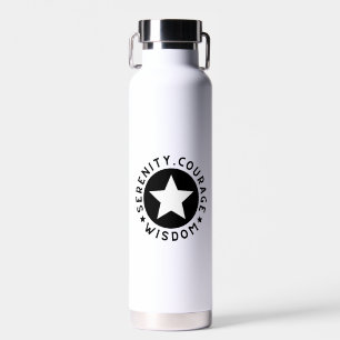 Personalizable Name & Sober Date Serenity Meeting Water Bottle