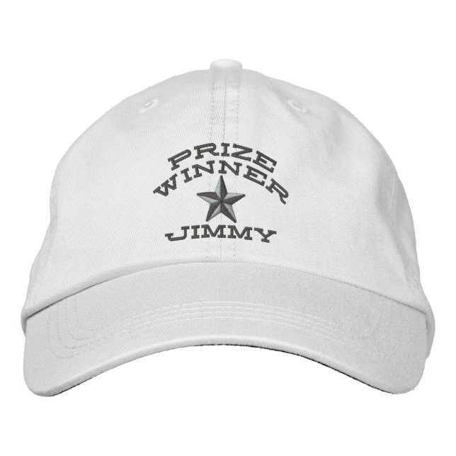 Personalizable Name Year Prize Winner Embroidery Embroidered Hat (Front)