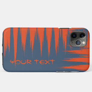 Personalizable Navy and Orange iPhone 11 Pro Max Case