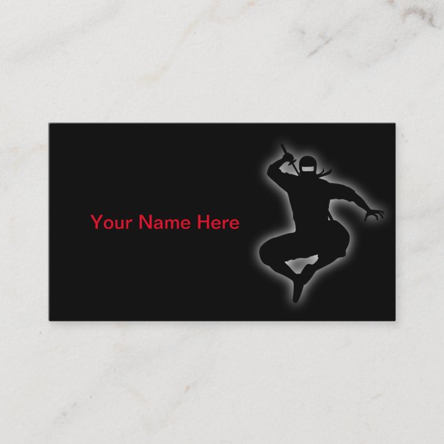 Personalizable Ninja Business Card (Front)