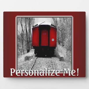Personalizable Old Fashioned Train Photo Plaque