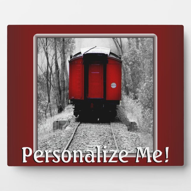 Personalizable Old Fashioned Train Photo Plaque (Front)