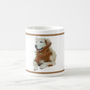 Personalizable Painted Golden Retriever Mug
