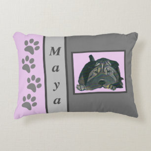 Personalizable Pastel Black Shar Pei Pillow