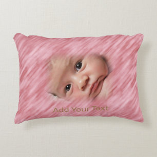 Personalizable Photo and Text Decorative Cushion