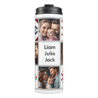 Personalizable Photo Collage Thermal Tumbler