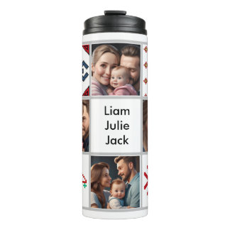 Personalizable Photo Collage Thermal Tumbler