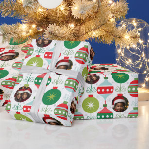 Personalizable Photo Ornaments: Custom Christmas  Wrapping Paper