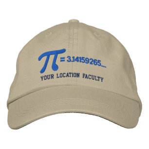 Personalizable Pi Formula Embroidered Hat