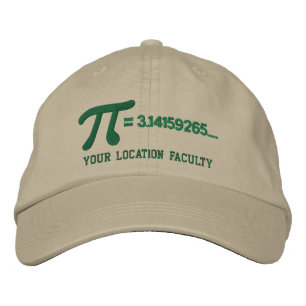Personalizable Pi Formula Embroidered Hat