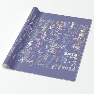 Personalizable Pick Your Year Smooth Colours Wrapping Paper