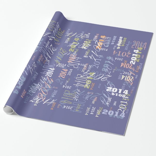 Personalizable Pick Your Year Smooth Colours Wrapping Paper (Unrolled)