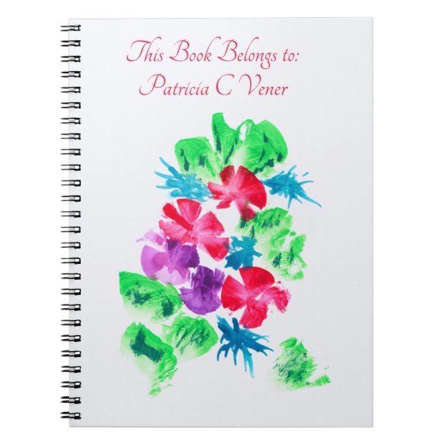 Personalizable Pretty Floral Notebook (Front)