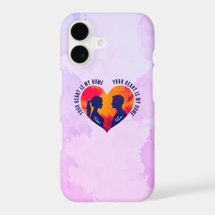 Personalizable Romantic Sunset Couple Heart