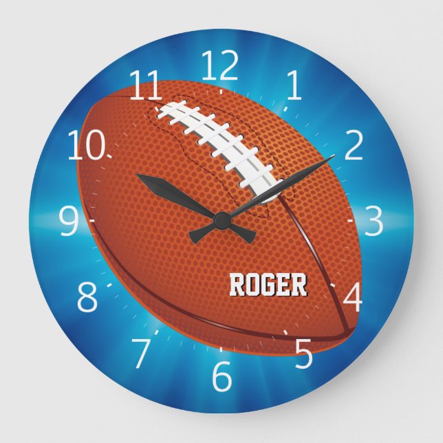 Personalizable Rugby Large Clock (Front)