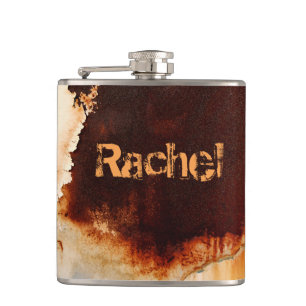 Personalizable Rust Art Cool Fun Unique Hip Flask