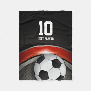 Personalizable Soccer Football ball Fleece Blanket