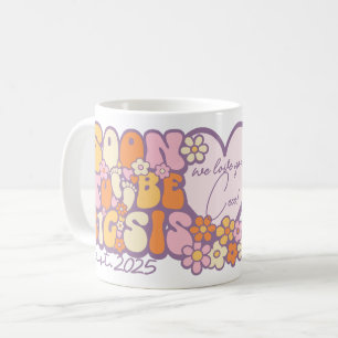 Personalizable “Soon to Be Big Sis, Est. 2025 Coffee Mug