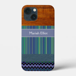 personalizable stripes collage iPhone 13 mini case