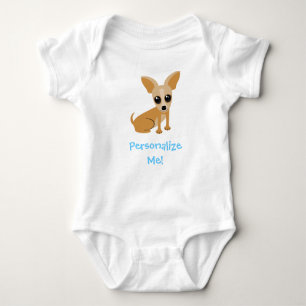 Personalizable Tan Chihuahua Baby Bodysuit
