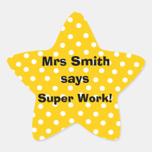 Personalizable Teacher stickers -  Super Work