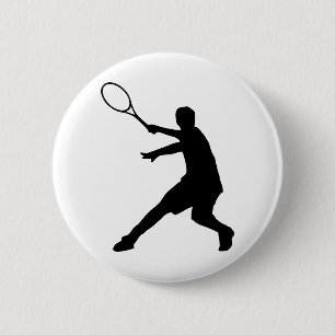 Personalizable tennis 6 cm round badge