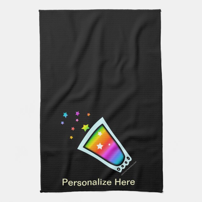 Personalizable TOWELS - RAINBOW SHOT GLASS (Vertical)