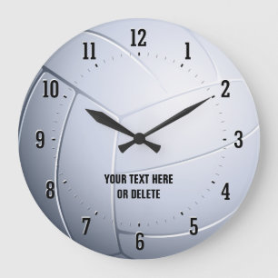 Personalizable Volleyball   Sport Gifts Large Clock