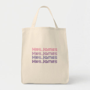 Personalizable wedding bride tote bag