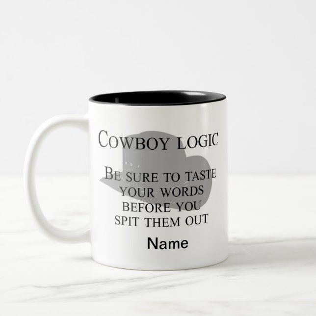 Personalizable Western Coffee Mug | Cowboy Mug (Left)