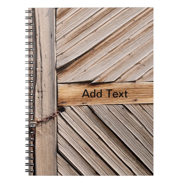 Personalizable Wooden Door Notebook (Front)