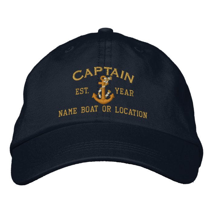 custom embroidered captains hat