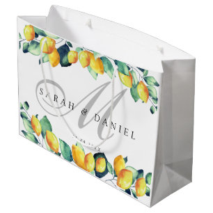 Personalization Elegant Toscana Wedding Large Gift Bag