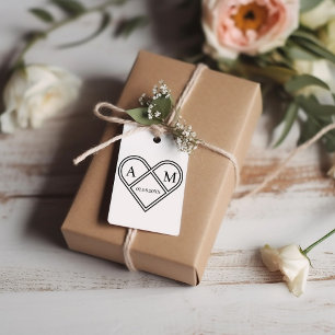 Personalization Monogram Heart Rubber Stamp