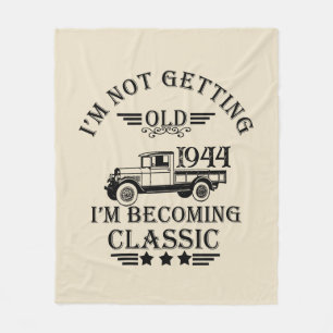 Personalizd eighty vintage 80th birthday party fleece blanket