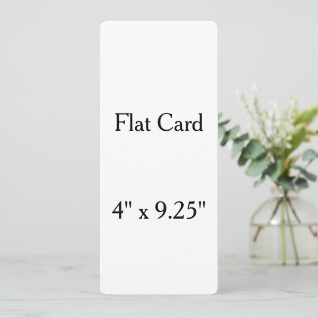 personalize4" x 9.25" roundedFlat Card (Standing Front)