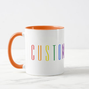 Personalize 6 Letter Rainbow Mug