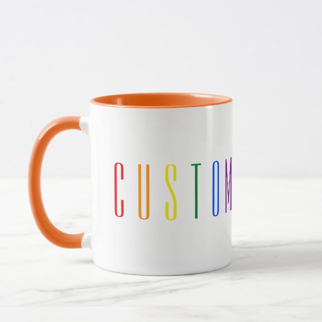 Personalize 6 Letter Rainbow Mug (Left)