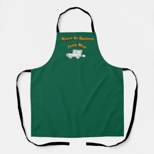 Personalize Advertise Junk Man Green Work    Apron