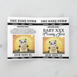 Personalize Baby News Paper Magazine Announcement 
